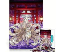 Puzzle da 1000 pezzi "Volpe a nove code al cancello Torii" per adulti, gioco intelligente da assemblare insieme, divertente idea regalo stagionale (38x52cm)