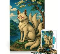 Puzzle da 1000 pezzi "Volpe a nove code in natura" per ragazzi, gioco che stimola la logica e allevia la tensione, con bordi di qualità, ideale come regalo di Babbo Natale (38x52cm)