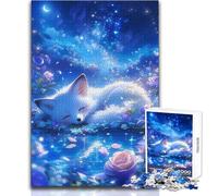 Puzzle da 1000 pezzi "Volpe addormentata in una foresta da sogno" per adulti e adolescenti, gioco creativo di risoluzione dei problemi, idea regalo memorabile e sentita, dimensioni 50x75cm