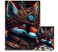 Puzzle da 1000 pezzi "Volpe guerriera" per adulti, adolescenti e ragazzi, ideale come regalo di compleanno e di festa, 50x75CM/19,68x29,52 pollici.