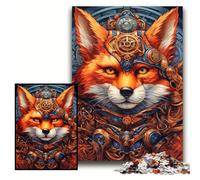 Puzzle da 1000 pezzi "Volpe Guerriera", puzzle impossibili per adulti, per decorazioni per la casa, allenamento del cervello e regali per le feste, dimensioni 50x75cm.