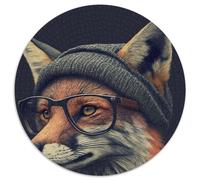 Puzzle da 1000 pezzi "Volpe Hipster in Vestiti" in cartone, gioco interattivo per famiglie, regalo creativo con grafica colorata (dimensioni 67,5x67,5 cm)