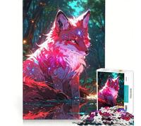 Puzzle da 1000 pezzi Volpe mistica nella foresta incantata gioco interattivo regalo di compleanno compleanno e Natale 50x75cm