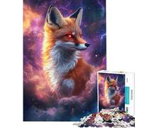 Puzzle da 1000 pezzi "Volpe nel cosmo" - Puzzle per adulti e famiglie - Allena la mente e le mani - Regalo antistress 50x75cm
