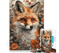 Puzzle da 1000 pezzi "Volpe rossa nella foresta primaverile" per adulti, gioco di logica, ideale per momenti di relax, con taglio preciso, regalo di Natale (38x26cm)
