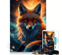 Puzzle da 1000 pezzi Volpe rossa tra le onde per ragazzi, gioco intelligente per interni, taglio preciso, (50x75cm)