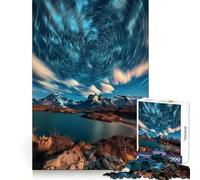Puzzle da 1000 pezzi "Vortice stellato sopra le cime" per adulti, gioco di logica, per interni, taglio di precisione, regalo prezioso 38x26cm