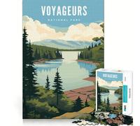 Puzzle da 1000 pezzi Voyageurs National Park, incastro perfetto, arte che stimola la mente, gioco per il riposo, decorazione natalizia da parete (38x52cm)