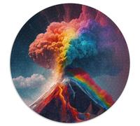 Puzzle da 1000 pezzi "Vulcano Arcobaleno", in cartone, per adolescenti e ragazzi, ideale come regalo di compleanno e di festa, 67,5x67,5 cm.