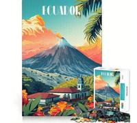 Puzzle da 1000 pezzi "Vulcano in Ecuador" per ragazzi,divertente da giocare,con incastri precisi e senza spazi vuoti,ideale per una serata in famiglia (38x52cm)