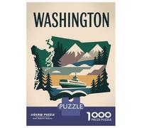 Puzzle Da 1000 Pezzi Washington State Travel Puzzle Per Adulti Gioco Rompicapo Ma Divertente E Umoristico Offerta Regalo Per Tutta La Famiglia 70x50cm/1000pcs