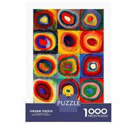 Puzzle Da 1000 Pezzi Wassily Kandinsky Squares with Concentric Rings Puzzle Per Adulti Giocattolo Decorazione Da Parete Corsa Di Velocità Manuale Offerta Come Regalo Per Tutta La Famiglia 70x50cm/1000