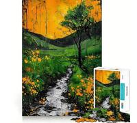 Puzzle da 1000 pezzi "Way to the Landscape" Gioco creativo per sviluppare le capacità di incastro,pezzi ben saldi,attività per rafforzare i legami familiari (38x26cm)