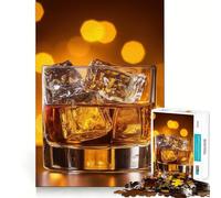 Puzzle da 1000 pezzi "Whiskey on the Rocks" per ragazzi,gioco di concentrazione mentale,bordi lisci e tagliati con precisione,perfetto come regalo di Natale (38x26cm)