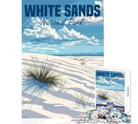 Puzzle da 1000 pezzi White Sands National Park giocattolo decorazione da parete fantastici regali e giocattoli gioco per famiglie con poster abbinato e foglio di quiz dimensioni 50x75cm