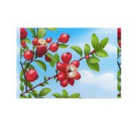Puzzle da 1000 pezzi Whjdpp melograno fiori rossi modello educativo intellettuale puzzle in legno, puzzle divertenti, puzzle antistress