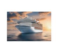 Puzzle da 1000 pezzi Whjshop nave da crociera sul mare stampe educative intellettuali puzzle in legno, puzzle divertenti, puzzle antistress