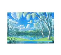 Puzzle da 1000 pezzi Whjshop Willows On The Waterfront Stampa Puzzle in legno di qualità per adulti e bambini, puzzle divertenti, puzzle antistress