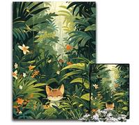 Puzzle da 1000 pezzi "Wild Jungle Cat Quest" puzzle impegnativi regalo perfetto per genitori amanti amici età 1000 pezzi (38x26 cm)