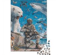 Puzzle Da 1000 Pezzi - Wildlife Warrior Arctic Adventure Puzzle Gioco Rompicapo Decorazione Da Parete Offerta Come Regalo Per Tutta La Famiglia 52x38cm/1000pcs