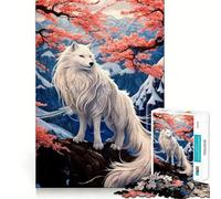 Puzzle da 1000 pezzi Wolf Cherry Blossom per ragazzi,stimolante per le capacità cognitive,divertente,con incastro sicuro e pezzi che non si staccano,un modo coinvolgente per passare il tempo libero