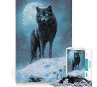 Puzzle da 1000 pezzi "Wolf of The Winter Soul" per ragazzi,gioco cognitivo,incastro perfetto,compatto,divertente per il tempo di gioco in famiglia (38x26cm)