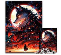 Puzzle da 1000 pezzi Wolf Spirit And Girl per adulti puzzle in legno perfetto per giochi di società in famiglia bomboniere per feste di compleanno 1000 pezzi (75x50 cm)