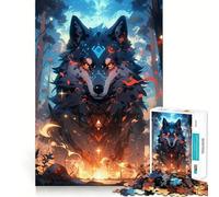 Puzzle da 1000 pezzi Wolf Spirit Guardian per ragazzi,gioco cognitivo,incastro perfetto,compatto,divertente per il tempo di gioco in famiglia (38x52cm)
