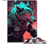 Puzzle da 1000 pezzi Wolf Warrior per adulti e ragazzi, per età 14+, decorazioni per la casa, giochi per famiglie, regali di compleanno di Natale (50x75cm)