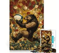 Puzzle da 1000 pezzi Wolverine Rugby Player per adulti Pensa,allenati e gioca Incastra bene i pezzi,non si staccano alleviare lo stress (50x75cm)