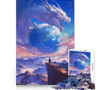 Puzzle da 1000 pezzi "World on Palm Dragon Anime" per lo sviluppo delle capacità logiche, il tempo libero consapevole e la precisione nell'assemblaggio Regalo premuroso (50x75cm)