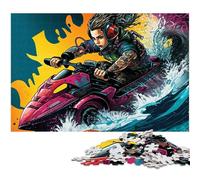 Puzzle da 1000 pezzi, Yacht colorato, puzzle difficili per adulti, rompicapo stimolante per adolescenti, divertente serata di giochi in famiglia, 50x75CM / 19,68x29,52 pollici.
