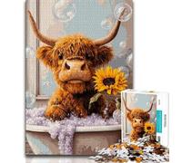Puzzle da 1000 pezzi "Yak Bathing" per adolescenti, antistress, sfida difficile, decorazioni e regali unici per la casa (75x50cm)