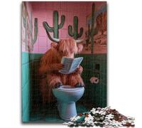 Puzzle da 1000 pezzi Yak in The Toilet Puzzle da 1000 pezzi, giochi educativi Decorazione per la casa Adatto per la decorazione del desktop (26x38cm)