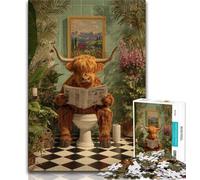 Puzzle da 1000 pezzi Yak on The Toilet puzzle da 1000 pezzi per adolescenti regali collezione di artisti belle arti per età 14+ (50x75cm)