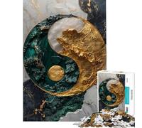 Puzzle da 1000 pezzi Yin Yang Kintsugi Armonia per adolescenti e adulti gioco per famiglie migliora la memoria ideale come regalo per tutta la famiglia (dimensioni 38x52cm)