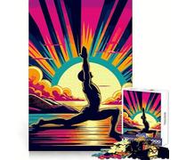 Puzzle da 1000 pezzi Yoga Sunset Pop Art per adolescenti, che rievoca potere, tempo libero, piacere, ad incastro, regalo memorabile (50x75cm)