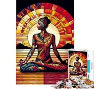 Puzzle da 1000 pezzi Yoga Wpap Pop Art Puzzle colorati per adulti Gioco rompicapo Vacanza a casa Passatempo per compleanno Natale (Dimensioni 50x75cm)