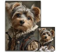 Puzzle da 1000 pezzi Yorkshire Terrier, giochi educativi, con poster abbinato e scheda quiz per bambini dai 14 anni in su, 50x75cm