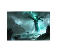 Puzzle da 1000 pezzi Yyhwhjde Albero antico nella tempesta Puzzle in legno di qualità per adulti e bambini, puzzle divertenti, puzzle antistress