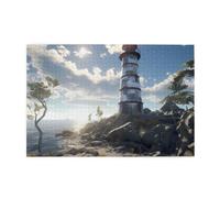 Puzzle da 1000 pezzi Yyhwhjde Beauty Lighthouse stampe educative intellettuali puzzle in legno, puzzle divertenti, gioco antistress