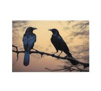 Puzzle da 1000 pezzi Yyhwhjde Black Crow Birds Pattern Quality Puzzle in legno per adulti e bambini, puzzle divertenti, puzzle antistress