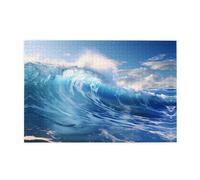 Puzzle da 1000 pezzi Yyhwhjde Blue Ocean Waves immagine educativa intellettuale puzzle in legno, puzzle divertenti, puzzle antistress