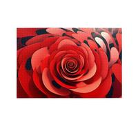 Puzzle da 1000 pezzi Yyhwhjde Cartoon fiore rosso vortice motivo a spirale puzzle in legno di qualità per adulti e bambini, puzzle divertenti, puzzle antistress