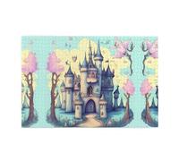 Puzzle da 1000 pezzi Yyhwhjde castello fiabesco immagine educativa intellettuale puzzle in legno, puzzle divertenti, puzzle antistress