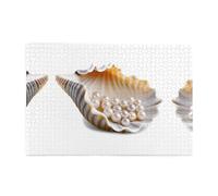 Puzzle da 1000 pezzi Yyhwhjde con conchiglie di perle lampeggianti, puzzle in legno di qualità per adulti e bambini, puzzle divertenti, puzzle per alleviare lo stress
