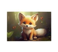 Puzzle da 1000 pezzi Yyhwhjde Cute Baby Fox Stampe Puzzle in legno di qualità per adulti e bambini, puzzle divertenti, puzzle antistress