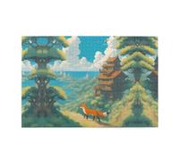 Puzzle da 1000 pezzi Yyhwhjde Cute Little Fox Pattern Puzzle in legno di qualità per adulti e bambini, puzzle divertenti, puzzle antistress