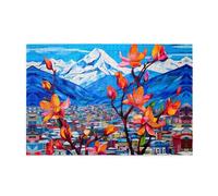 Puzzle da 1000 pezzi Yyhwhjde Fiori sul sentiero di uno sconosciuto Stampe Puzzle in legno di qualità per adulti e bambini, puzzle divertenti, puzzle antistress