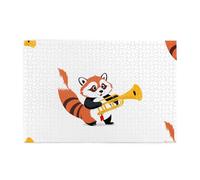 Puzzle da 1000 pezzi Yyhwhjde Panda rosso che soffia tromba immagine educativa intellettuale puzzle in legno, puzzle divertenti, puzzle antistress